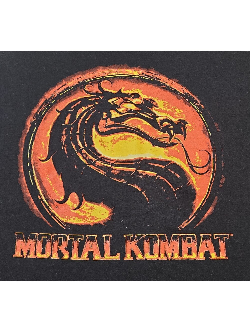Mortal Kombat Classic Logo Shirt Size XL Official Licensed Video Game Movie EUC
